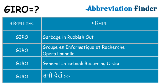 giro का क्या अर्थ है