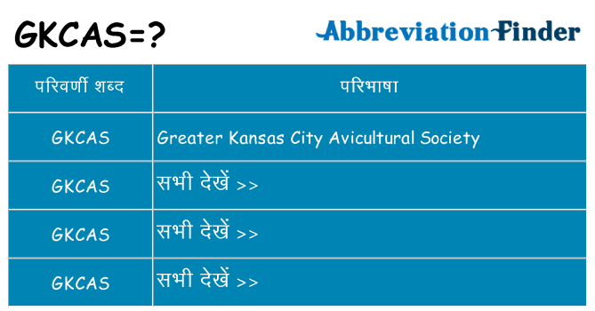 gkcas का क्या अर्थ है