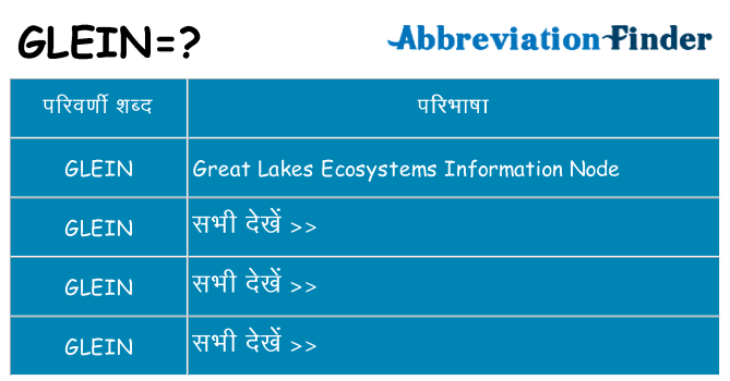 glein का क्या अर्थ है