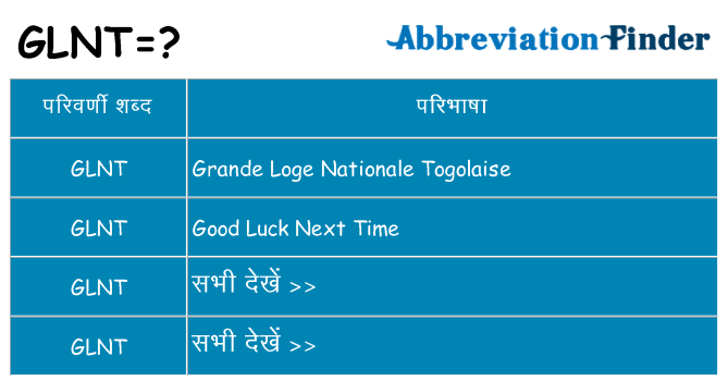 glnt का क्या अर्थ है