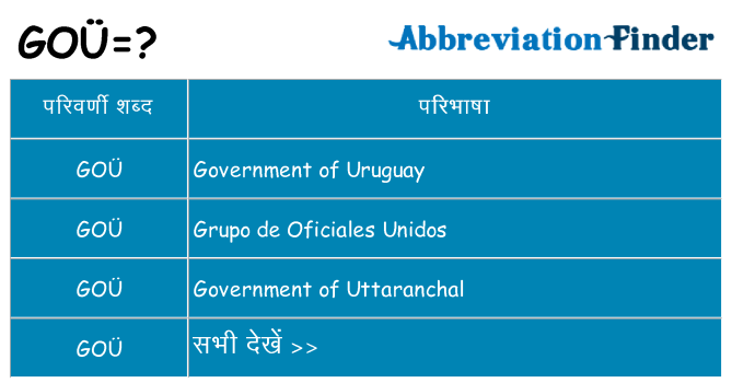 gou का क्या अर्थ है
