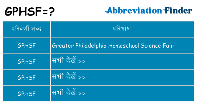 gphsf का क्या अर्थ है