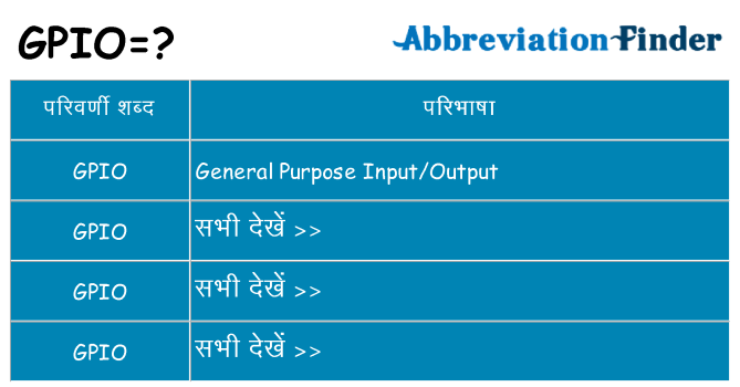 gpio का क्या अर्थ है