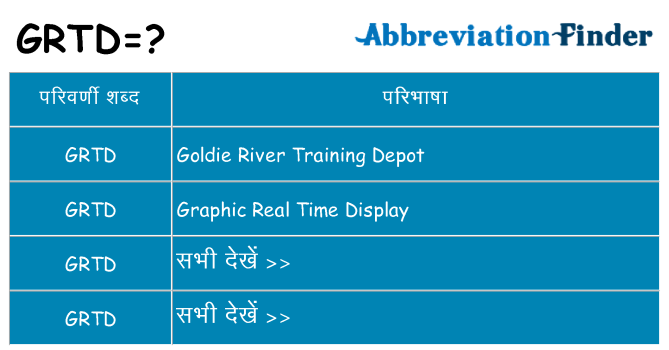 grtd का क्या अर्थ है