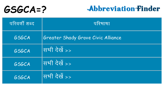 gsgca का क्या अर्थ है