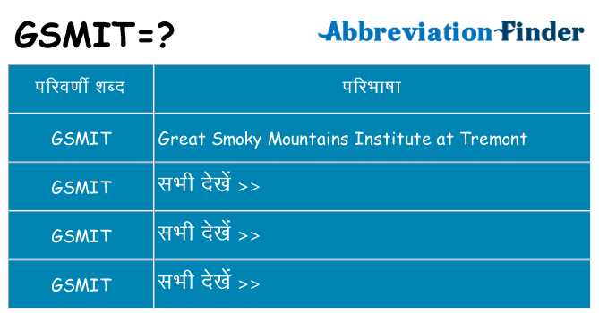gsmit का क्या अर्थ है