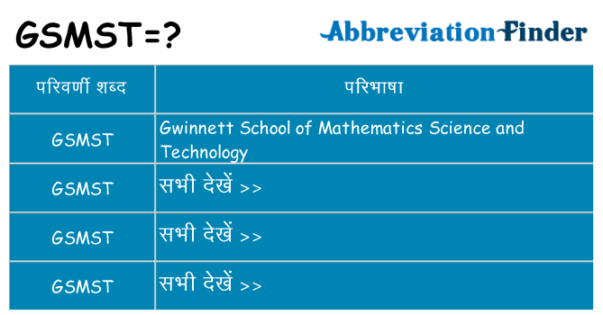 gsmst का क्या अर्थ है