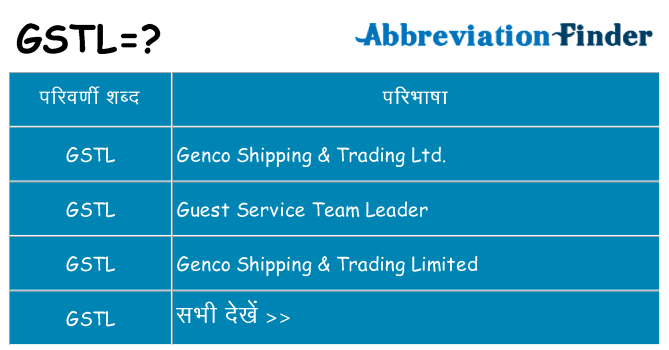 gstl का क्या अर्थ है