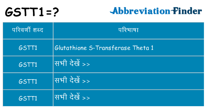 gstt1 का क्या अर्थ है