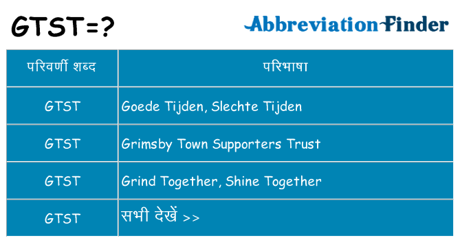 gtst का क्या अर्थ है