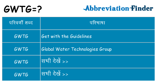 gwtg का क्या अर्थ है