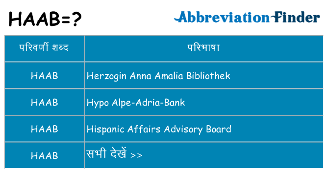 haab का क्या अर्थ है