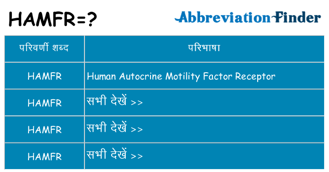 hamfr का क्या अर्थ है