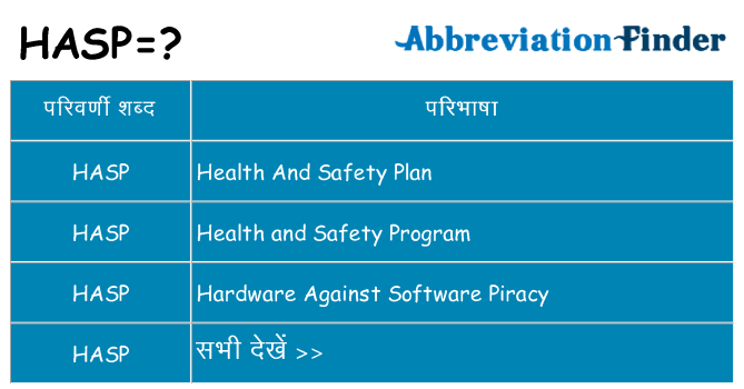 hasp का क्या अर्थ है