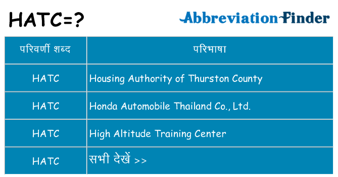 hatc का क्या अर्थ है