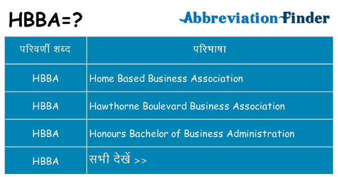 hbba का क्या अर्थ है
