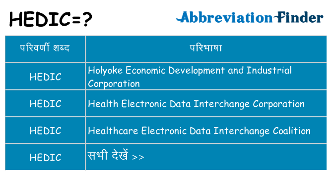 hedic का क्या अर्थ है