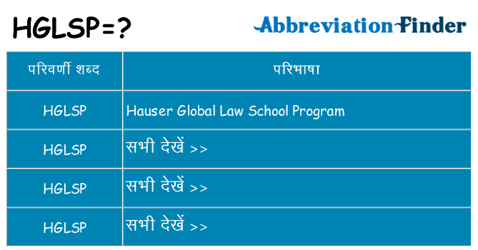 hglsp का क्या अर्थ है