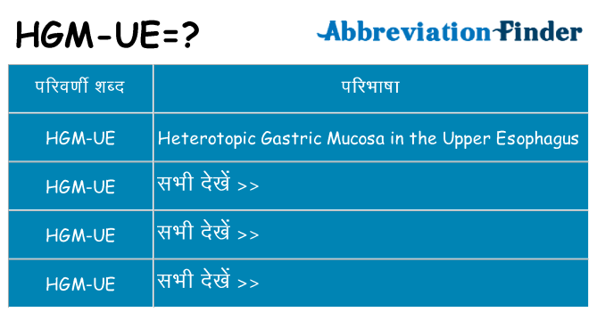 hgm-ue का क्या अर्थ है