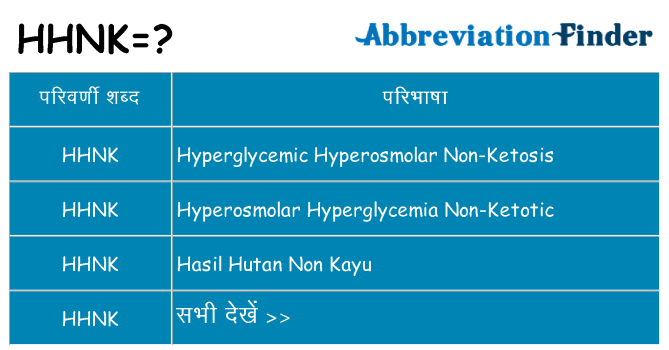 hhnk का क्या अर्थ है