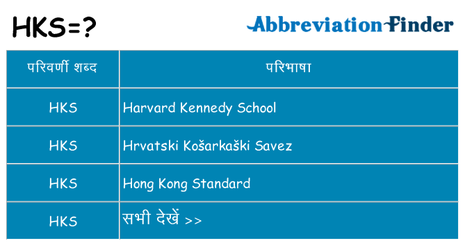 hks का क्या अर्थ है