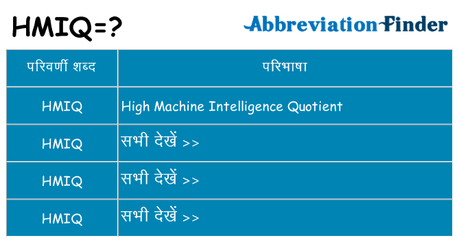 hmiq का क्या अर्थ है