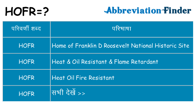 hofr का क्या अर्थ है