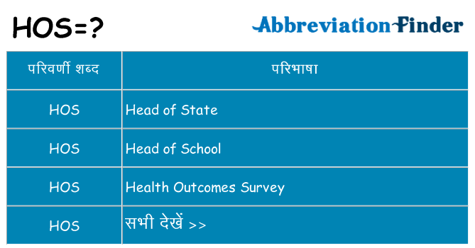 hos का क्या अर्थ है