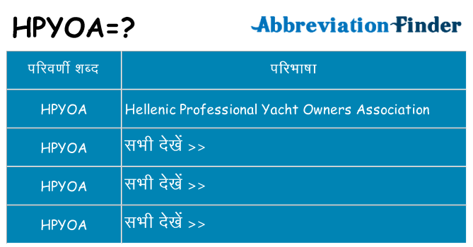 hpyoa का क्या अर्थ है