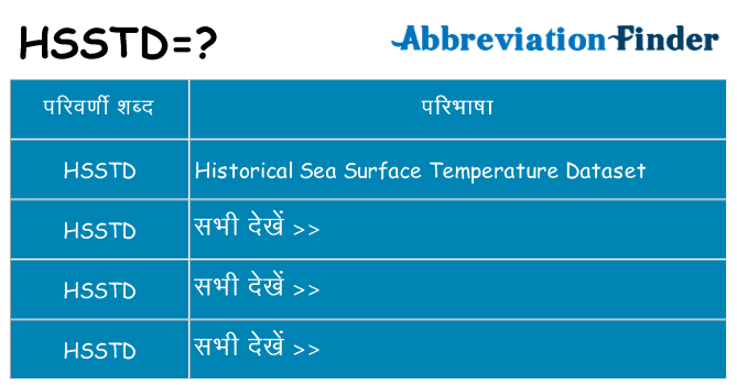 hsstd का क्या अर्थ है