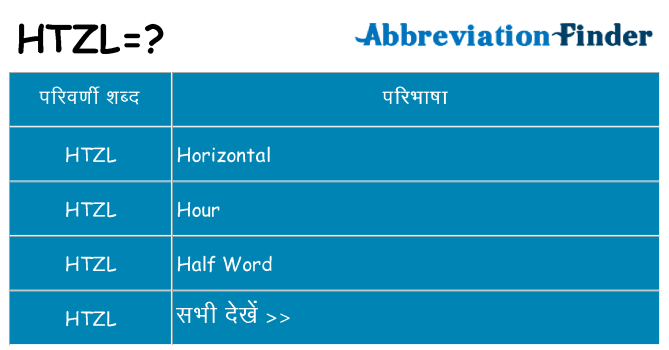 htzl का क्या अर्थ है