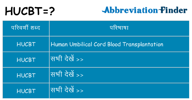 hucbt का क्या अर्थ है