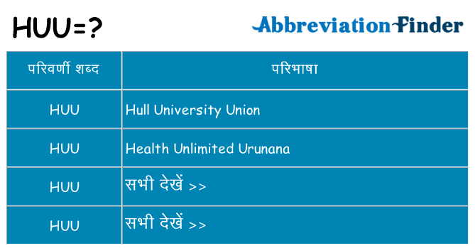 huu का क्या अर्थ है