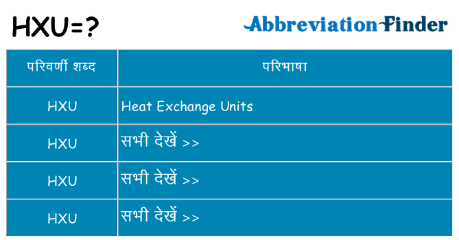 hxu का क्या अर्थ है