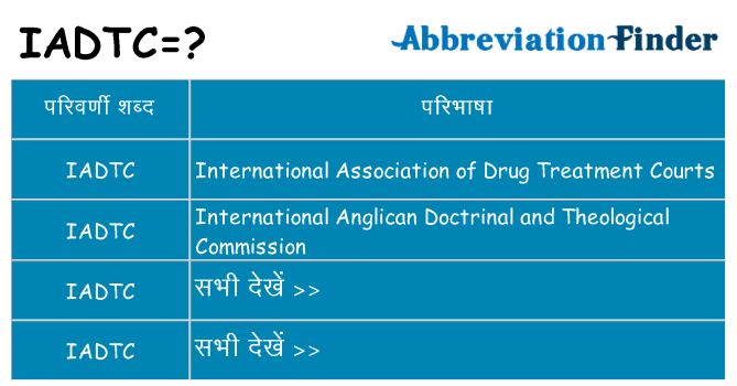 iadtc का क्या अर्थ है
