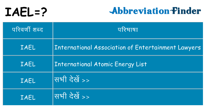 iael का क्या अर्थ है