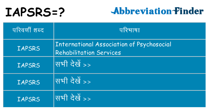 iapsrs का क्या अर्थ है