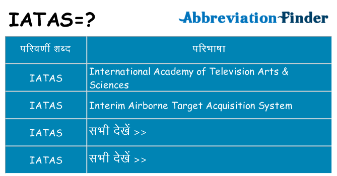 iatas का क्या अर्थ है