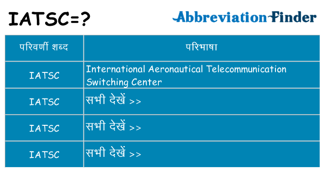 iatsc का क्या अर्थ है