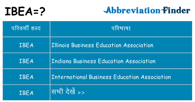 ibea का क्या अर्थ है