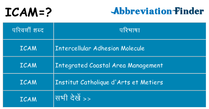 icam का क्या अर्थ है