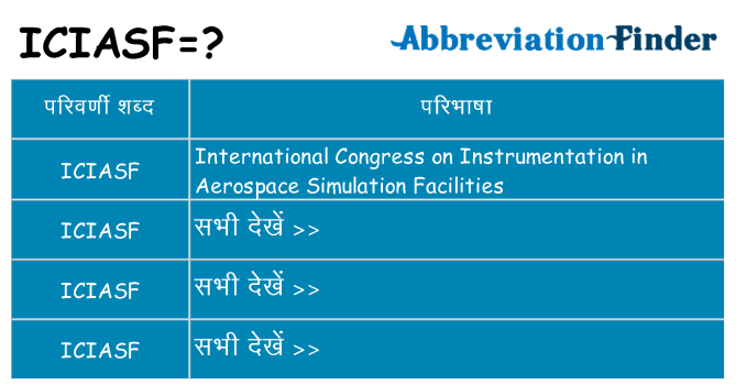 iciasf का क्या अर्थ है