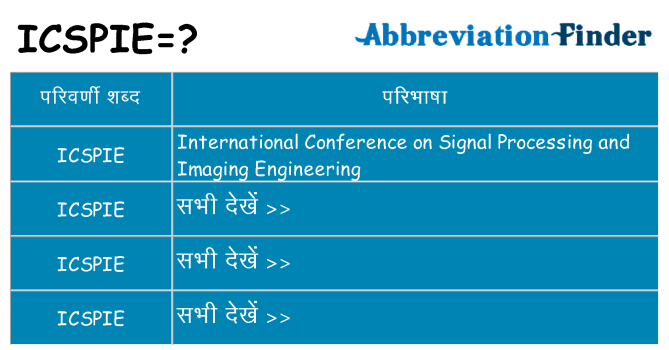 icspie का क्या अर्थ है