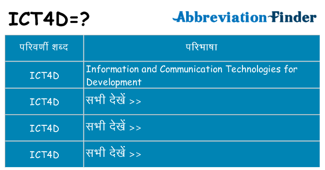 ict4d का क्या अर्थ है