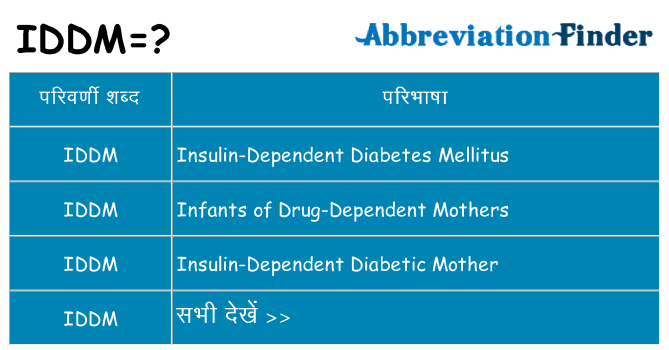 iddm का क्या अर्थ है