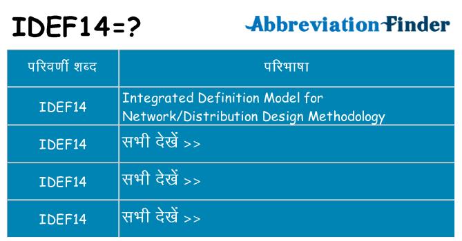 idef14 का क्या अर्थ है