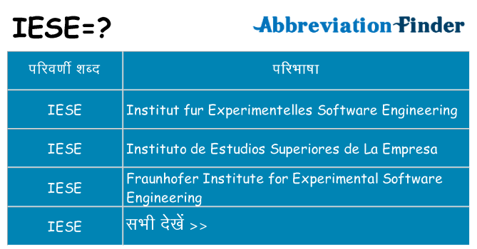 iese का क्या अर्थ है