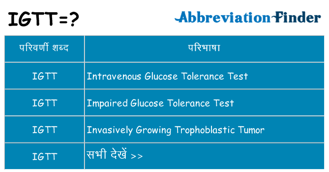 igtt का क्या अर्थ है