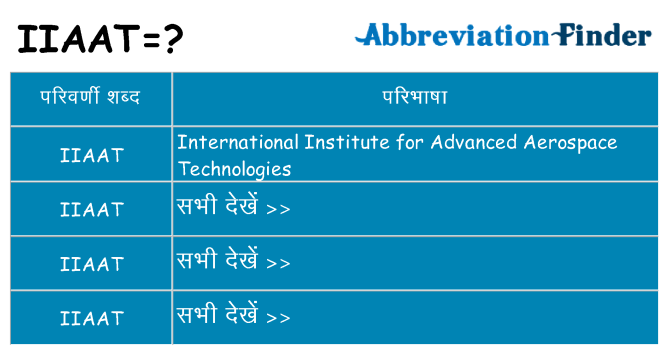 iiaat का क्या अर्थ है