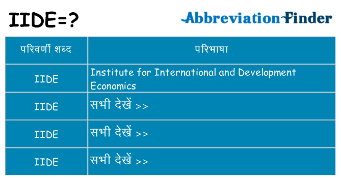 iide का क्या अर्थ है
